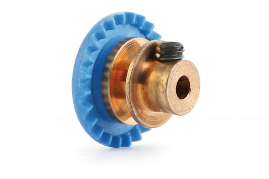 NSR6324BR 3/32 INLINE soft plastic Gear 24t Blue w/bronze hub .050" screw