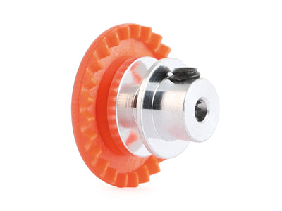 NSR6325AL 3/32 INLINE soft plastic Gear 25t Orange w/aluminum hub .050" screw