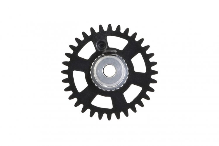 NSR6432 3/32 SIDEW soft plastic Gear 32t BLACK w/alu hub dia. 17.5mm