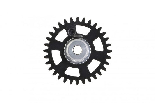 NSR6432EVO 3/32 SIDEW SOFT PLASTIC GEAR 32T BLACK D.17.5MM - W/EVO ULTRALIGHT&BALANCED HUB