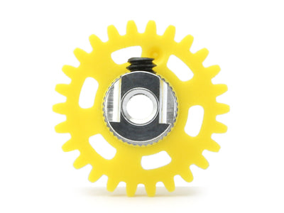 NSR6626EVO 3/32 ANGLEW SOFT PLASTIC GEAR 26T YELLOW D.16MM W/EVO ULTRALIGHT&BALANCED HUB