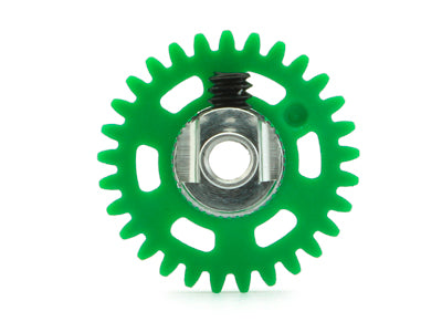 NSR6629EVO 3/32 ANGLEW SOFT PLASTIC GEAR 29T GREEN D.16MM W/EVO ULTRALIGHT&BALANCED HUB