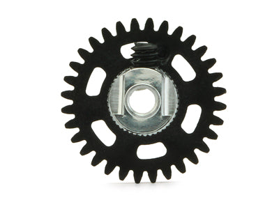 NSR6632EVO 3/32 ANGLEW SOFT PLASTIC GEAR 32T BLACK D.16MM W/EVO ULTRALIGHT&BALANCED HUB