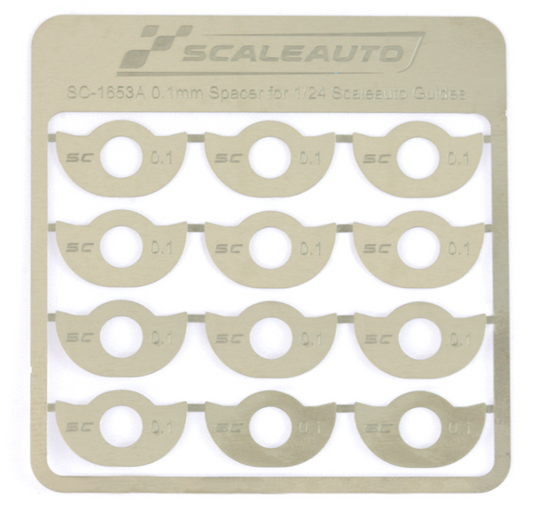 Scaleauto SC-1653A - Guide Spacers - 0.10mm - for 1/24 - pack of 12