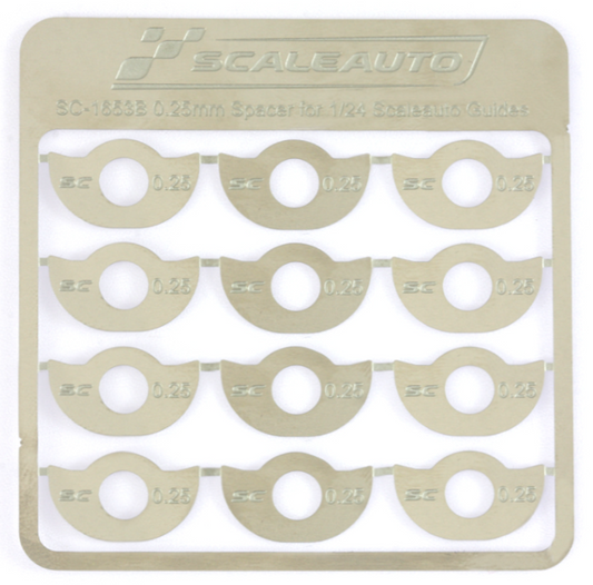 Scaleauto SC-1653B - Guide Spacers - 0.25mm - for 1/24 - pack of 12