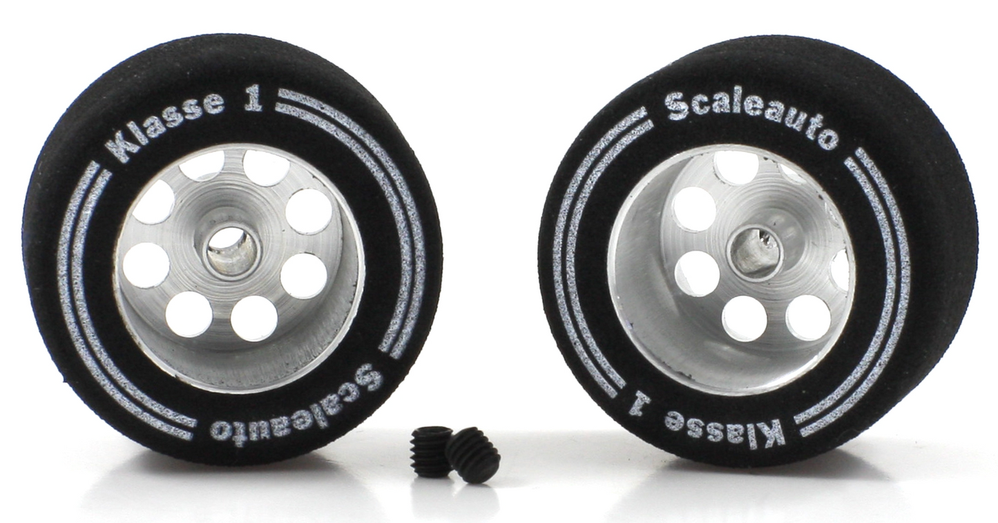 Scaleauto SC-2122P - ProComp Sponge Tires 26.2 x 16mm + Aluminum Wheels 16mm OD - for 3mm axles