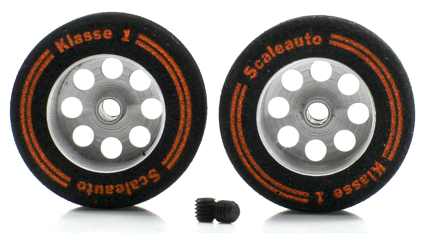 Scaleauto SC-2422P - ProComp3 Sponge Tires 26.2 x 16mm + Aluminum Wheels 16mm OD - for 3mm axles