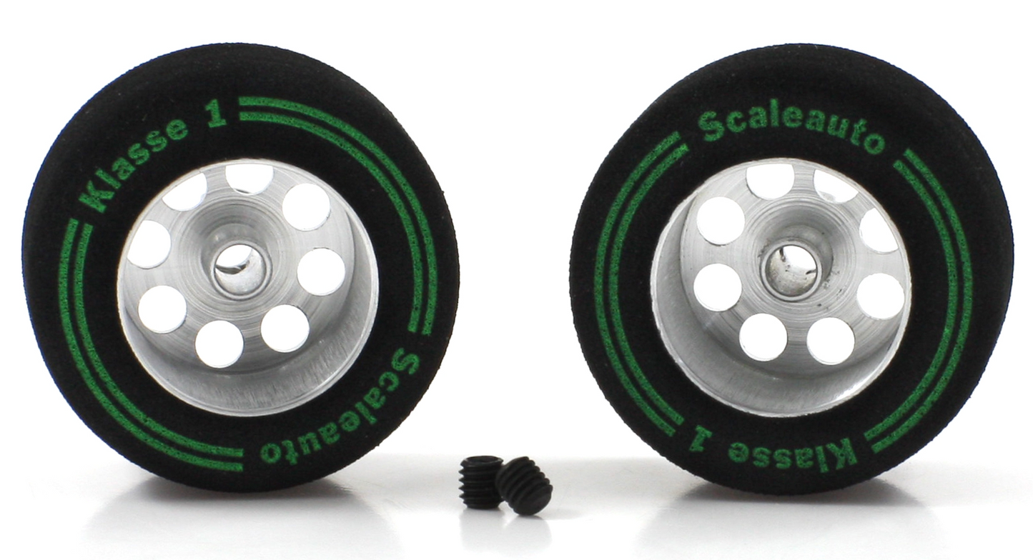 Scaleauto SC-2522P - ProComp4 Sponge Tires 26.2 x 16mm + Aluminum Wheels 16mm OD - for 3mm axles