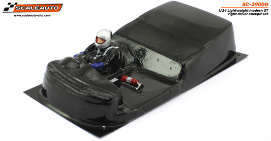 Scaleauto SC-3900G - Lightweight Cockpit Set - for 1/24 Modern GT (Right-Side Driver)