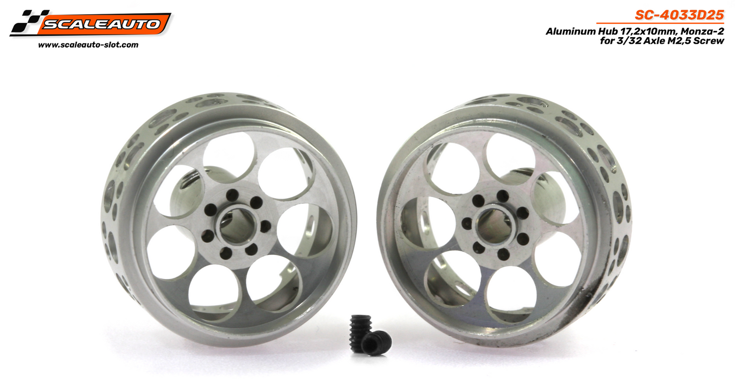 Scaleauto SC-4033D25 - Aluminum Wheels - 17.2 x 10mm - Monza 2