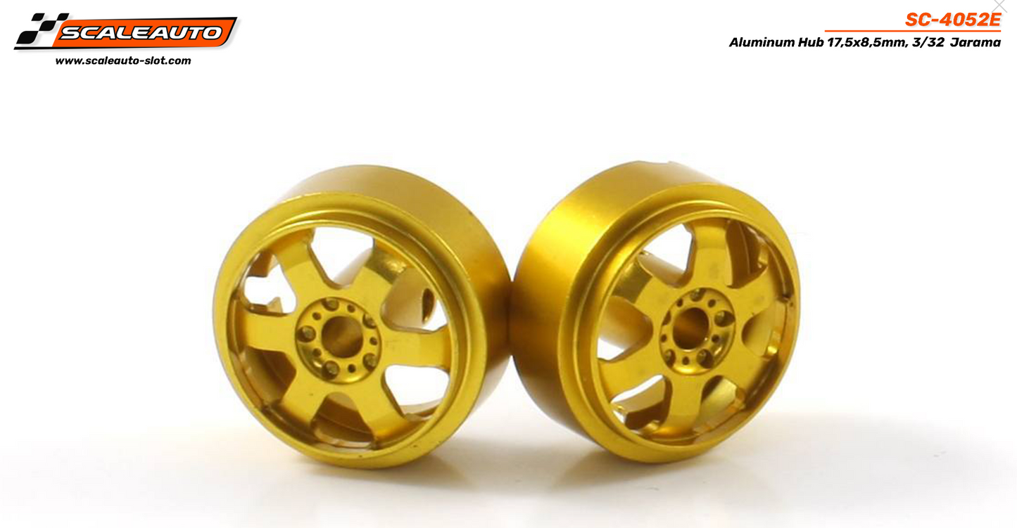 Scaleauto SC-4052E - Aluminum Wheels - 17.5 x 8.5mm - Jarama