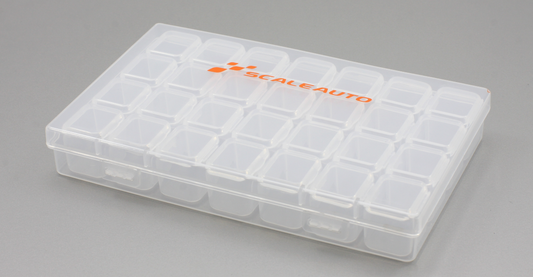 Scaleauto SC-5083 - Plastic Storage Container - 28 Removable Slots