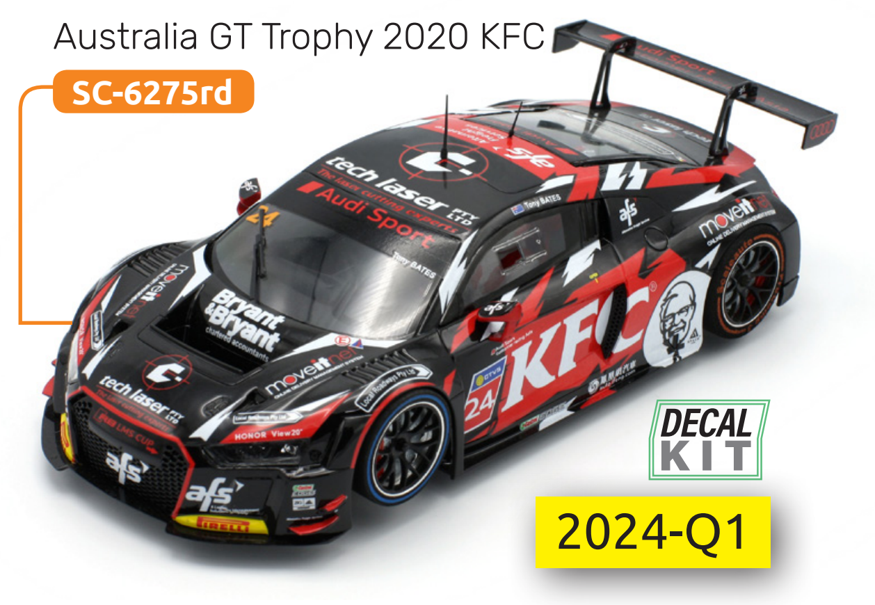 Scaleauto SC-6275rd - PRE-ORDER NOW!!! - Audi R8 LMS GT3 - KFC #24 - '20 Australia GT Trophy - Home Series