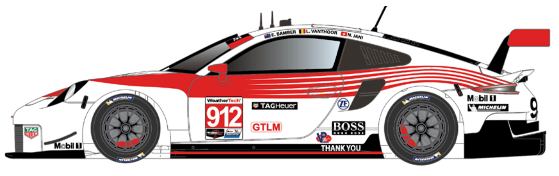 Scaleauto SC-6296 - PRE-ORDER NOW! - Porsche 911 GT #912 - '20 Sebring 12H - Home Series