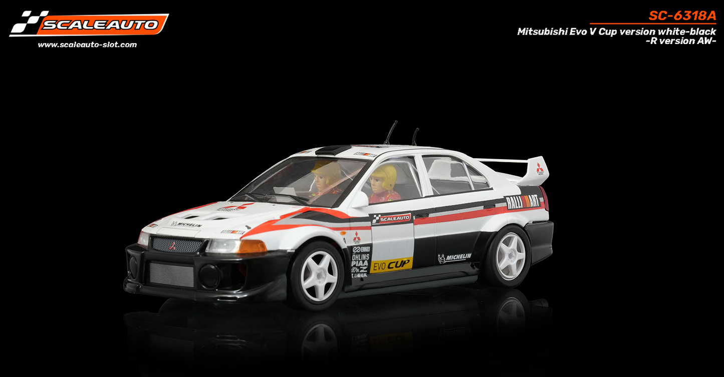 Scaleauto SC-6318A - PRE-ORDER NOW!!! - Mitsubishi Lancer EVO V  - Cup Version - White - R4WD Series