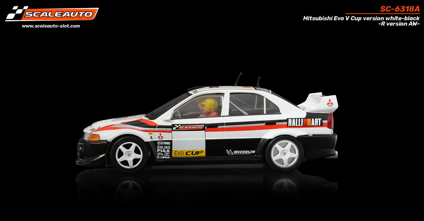 Scaleauto SC-6318A - PRE-ORDER NOW!!! - Mitsubishi Lancer EVO V  - Cup Version - White - R4WD Series