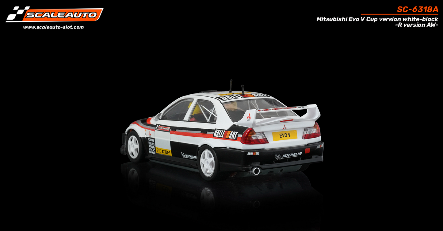 Scaleauto SC-6318A - PRE-ORDER NOW!!! - Mitsubishi Lancer EVO V  - Cup Version - White - R4WD Series