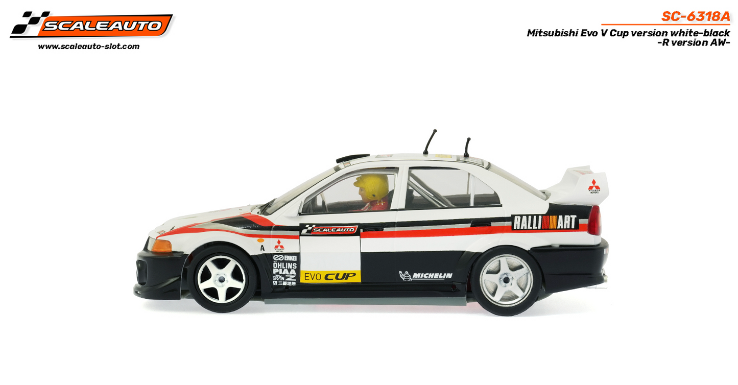 Scaleauto SC-6318A - PRE-ORDER NOW!!! - Mitsubishi Lancer EVO V  - Cup Version - White - R4WD Series