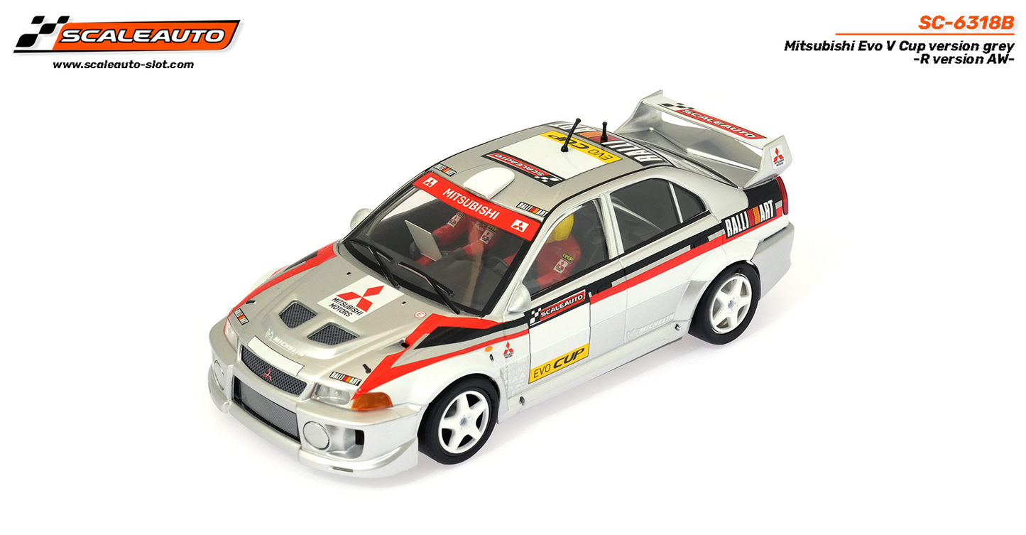 Scaleauto SC-6318B - PRE-ORDER NOW!!! - Mitsubishi Lancer EVO V  - Cup Version - Grey - R4WD Series