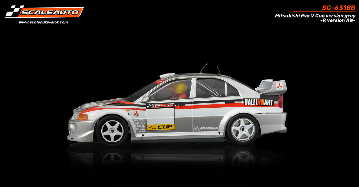 Scaleauto SC-6318B - PRE-ORDER NOW!!! - Mitsubishi Lancer EVO V  - Cup Version - Grey - R4WD Series