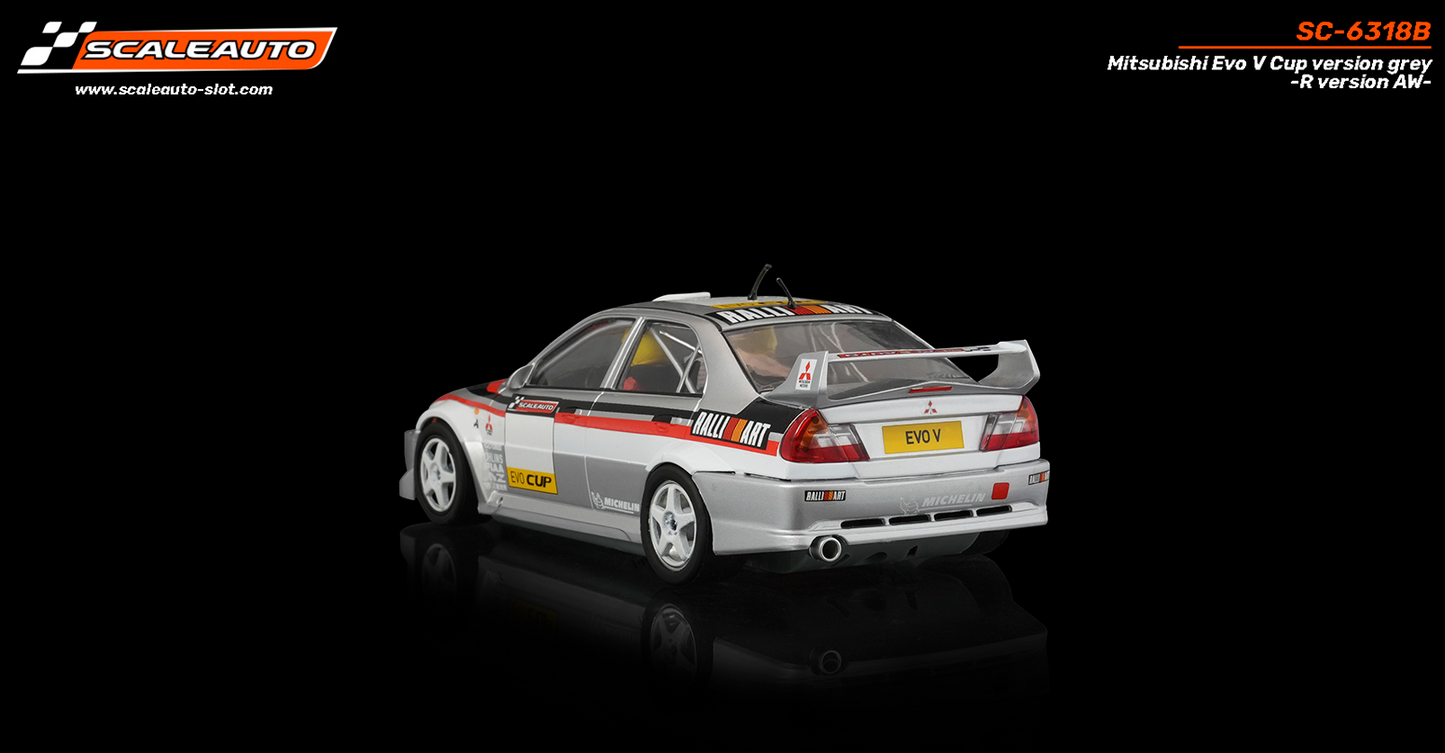 Scaleauto SC-6318B - PRE-ORDER NOW!!! - Mitsubishi Lancer EVO V  - Cup Version - Grey - R4WD Series