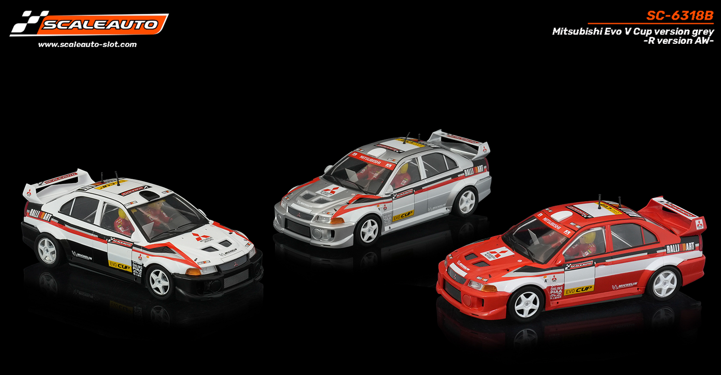 Scaleauto SC-6318B - PRE-ORDER NOW!!! - Mitsubishi Lancer EVO V  - Cup Version - Grey - R4WD Series