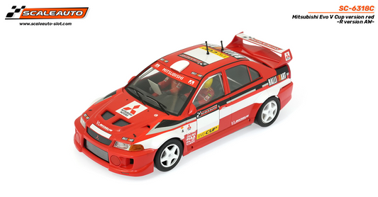 Scaleauto SC-6318C - Mitsubishi Lancer EVO V  - Cup Version - Red - R4WD Series