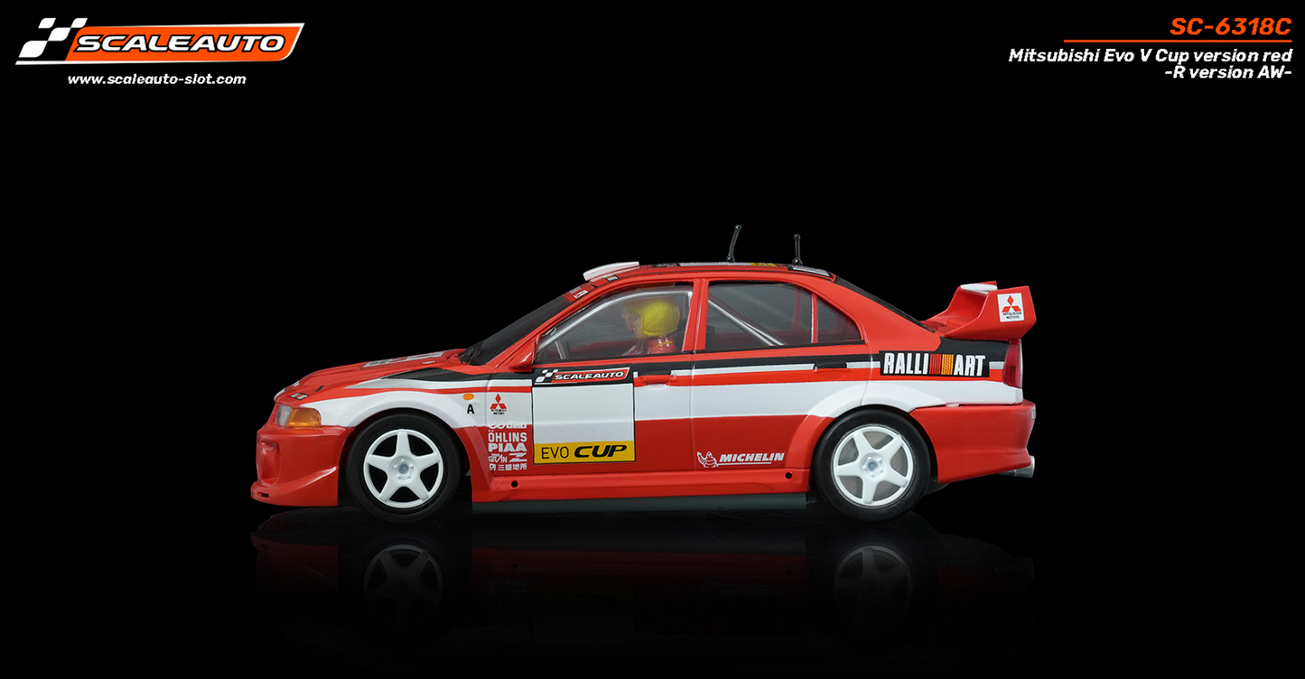 Scaleauto SC-6318C - Mitsubishi Lancer EVO V  - Cup Version - Red - R4WD Series