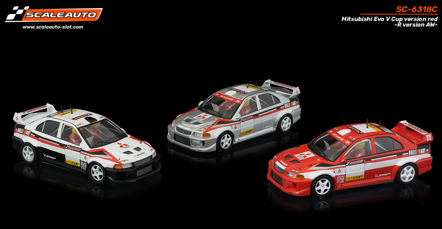 Scaleauto SC-6318C - Mitsubishi Lancer EVO V  - Cup Version - Red - R4WD Series