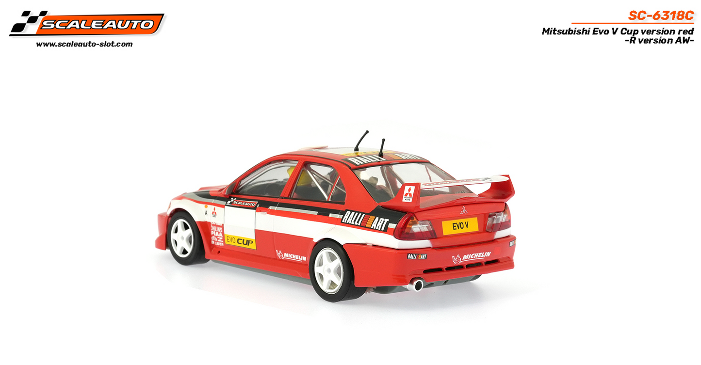 Scaleauto SC-6318C - Mitsubishi Lancer EVO V  - Cup Version - Red - R4WD Series