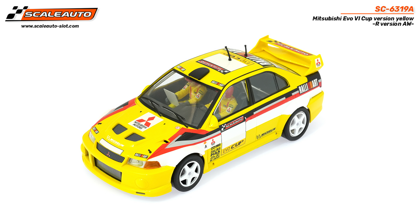 Scaleauto SC-6319A - PRE-ORDER NOW!!! - Mitsubishi Lancer EVO VI - Cup Version - Yellow - R4WD Series