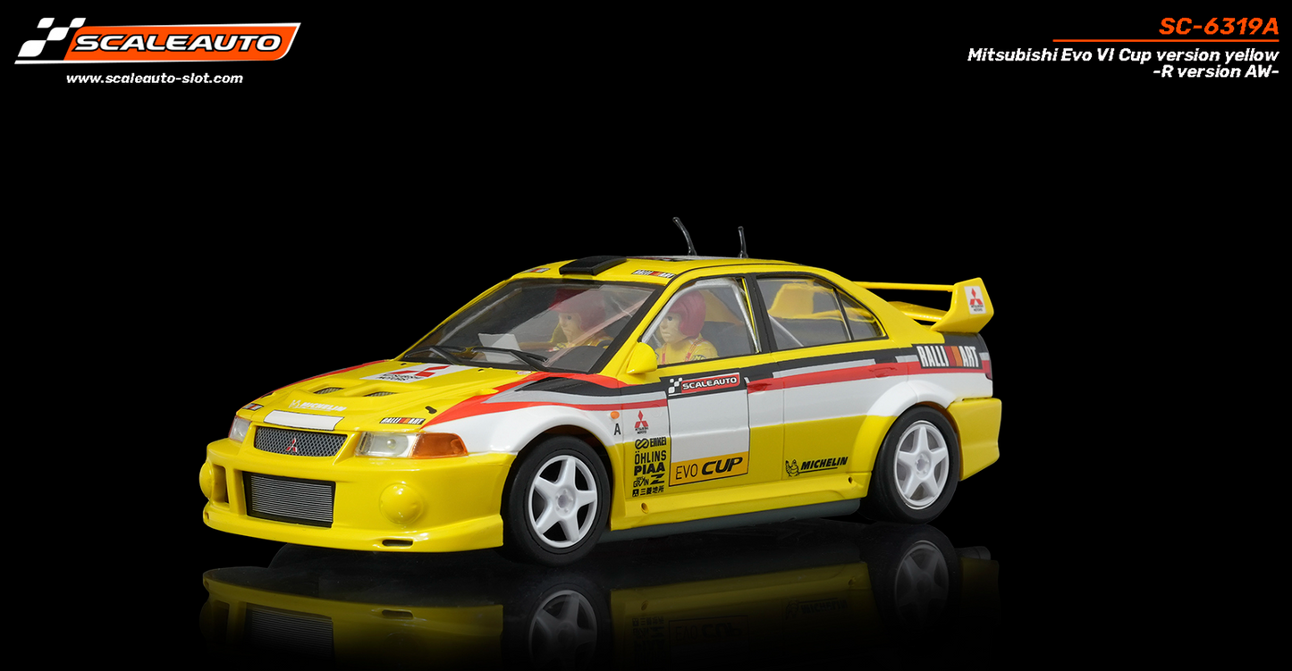 Scaleauto SC-6319A - PRE-ORDER NOW!!! - Mitsubishi Lancer EVO VI - Cup Version - Yellow - R4WD Series