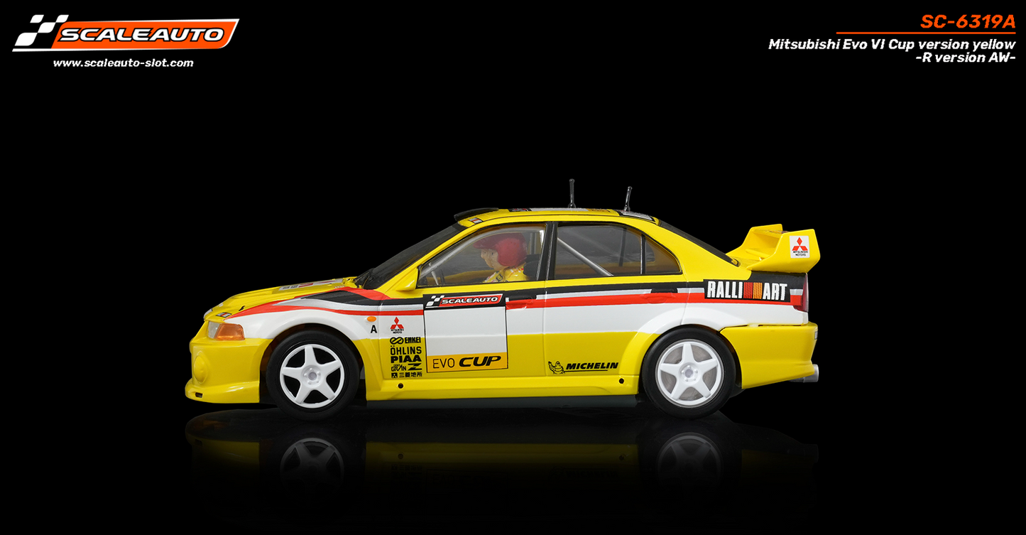 Scaleauto SC-6319A - PRE-ORDER NOW!!! - Mitsubishi Lancer EVO VI - Cup Version - Yellow - R4WD Series