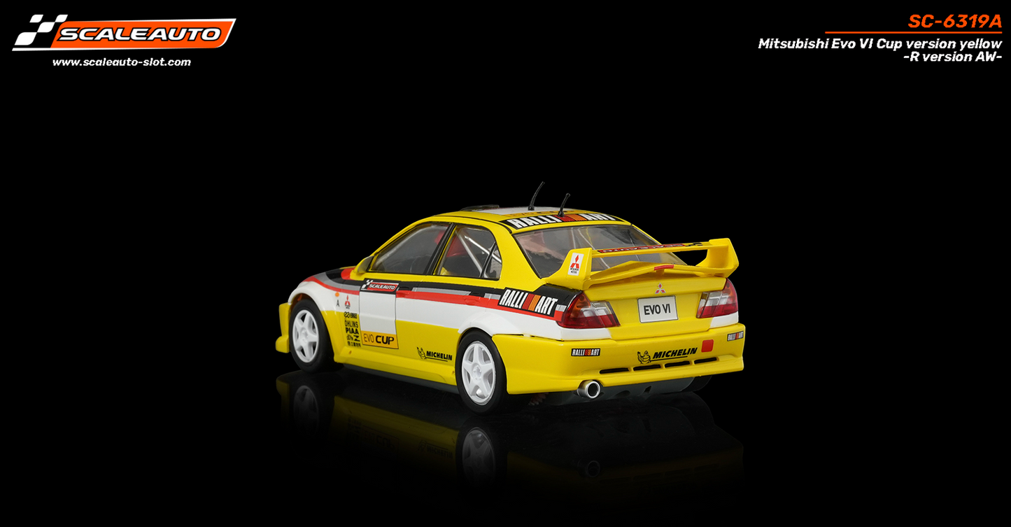 Scaleauto SC-6319A - PRE-ORDER NOW!!! - Mitsubishi Lancer EVO VI - Cup Version - Yellow - R4WD Series