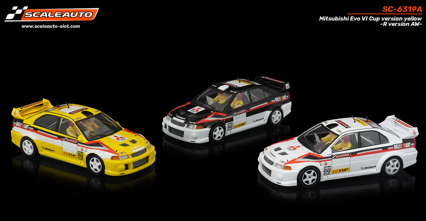 Scaleauto SC-6319A - PRE-ORDER NOW!!! - Mitsubishi Lancer EVO VI - Cup Version - Yellow - R4WD Series