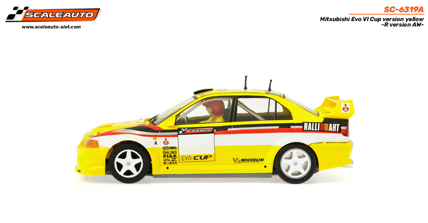 Scaleauto SC-6319A - PRE-ORDER NOW!!! - Mitsubishi Lancer EVO VI - Cup Version - Yellow - R4WD Series