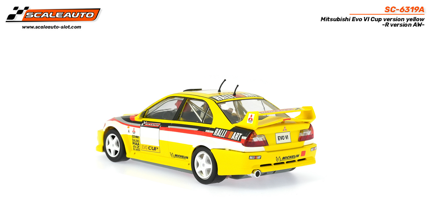 Scaleauto SC-6319A - PRE-ORDER NOW!!! - Mitsubishi Lancer EVO VI - Cup Version - Yellow - R4WD Series