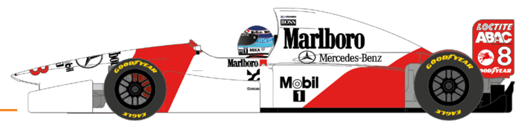 Scaleauto SC-6343 - PRE-ORDER NOW!!! - Formula 90/97 - Mclaren MP4/10 #8 Mika Häkkinen - High Nose