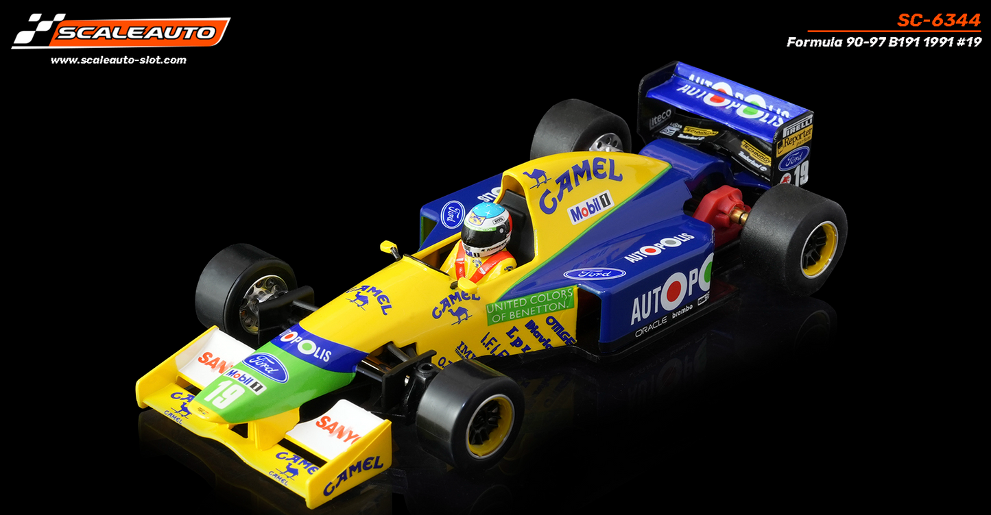 Scaleauto SC-6344 - PRE-ORDER NOW!!! - Formula 90/97 - Benetton B191 #19 M. Schumacher - High Nose