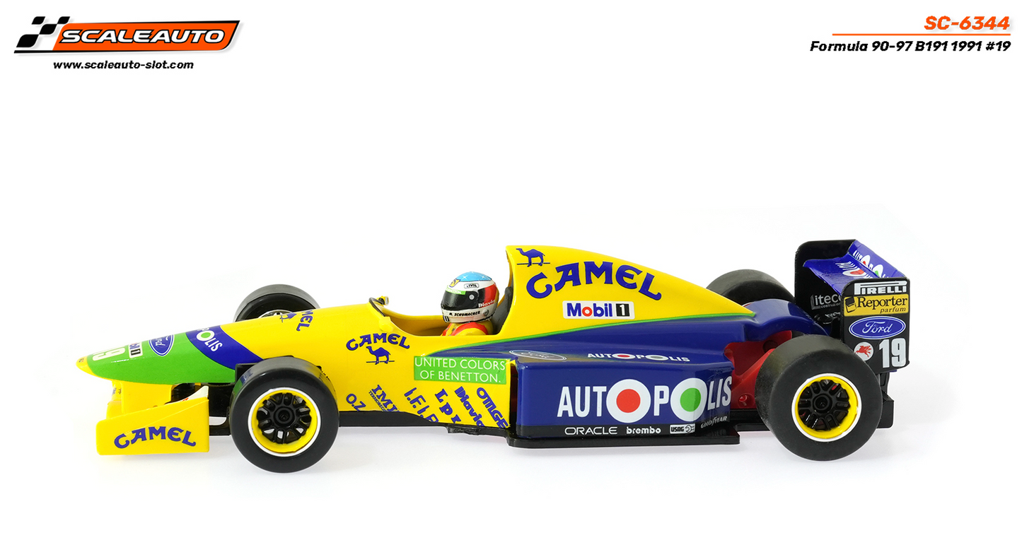 Scaleauto SC-6344 - PRE-ORDER NOW!!! - Formula 90/97 - Benetton B191 #19 M. Schumacher - High Nose