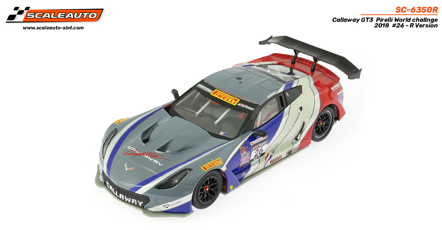 Scaleauto SC-6350R - PRE-ORDER NOW!!! - Corvette Callaway GT3 #26 - '18 PWC - R Series