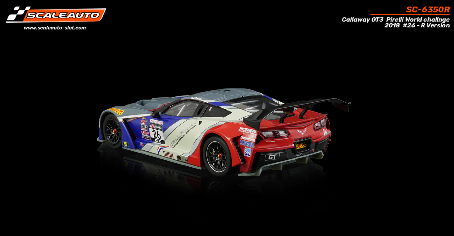 Scaleauto SC-6350R - PRE-ORDER NOW!!! - Corvette Callaway GT3 #26 - '18 PWC - R Series