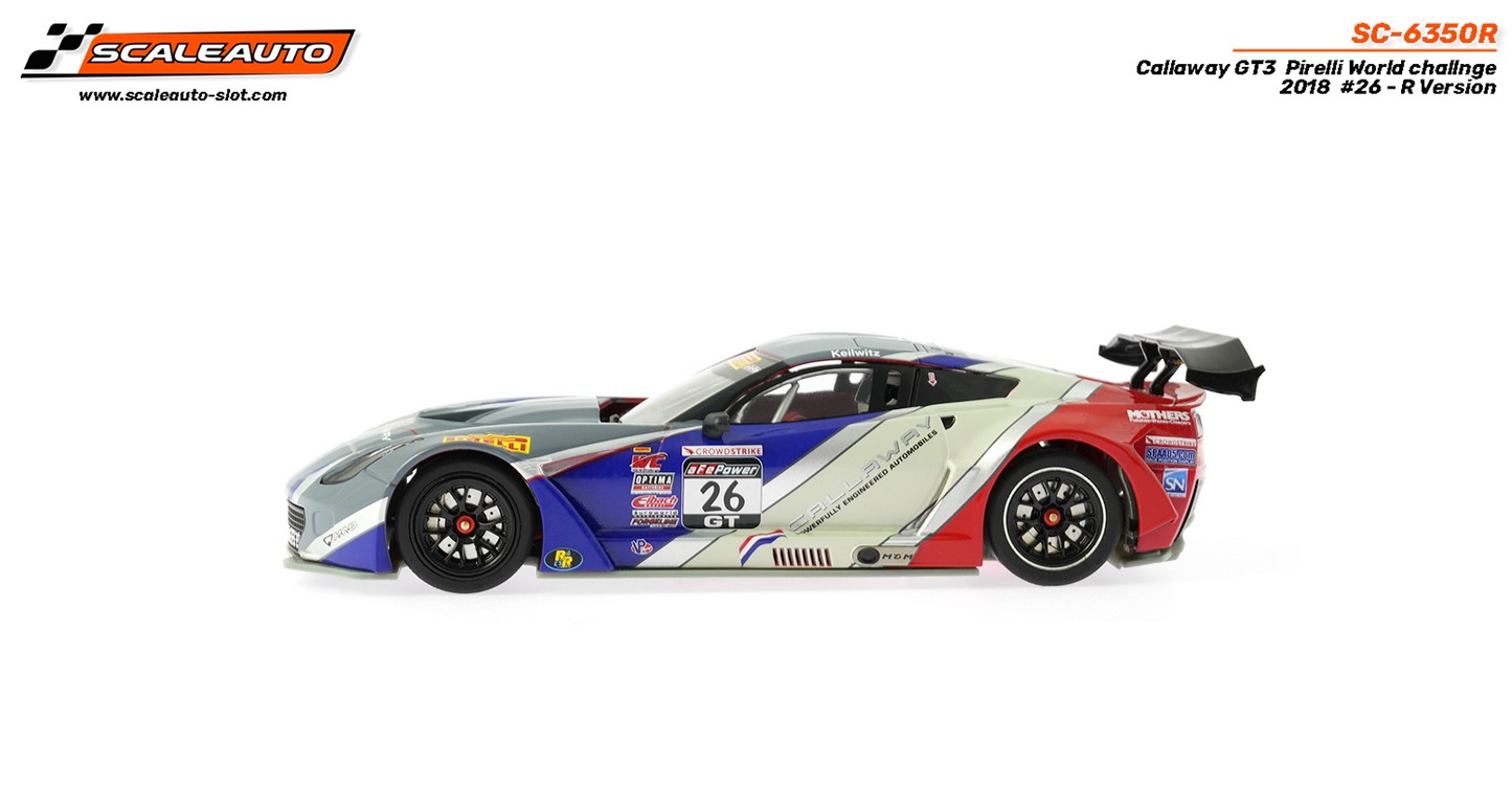 Scaleauto SC-6350R - PRE-ORDER NOW!!! - Corvette Callaway GT3 #26 - '18 PWC - R Series