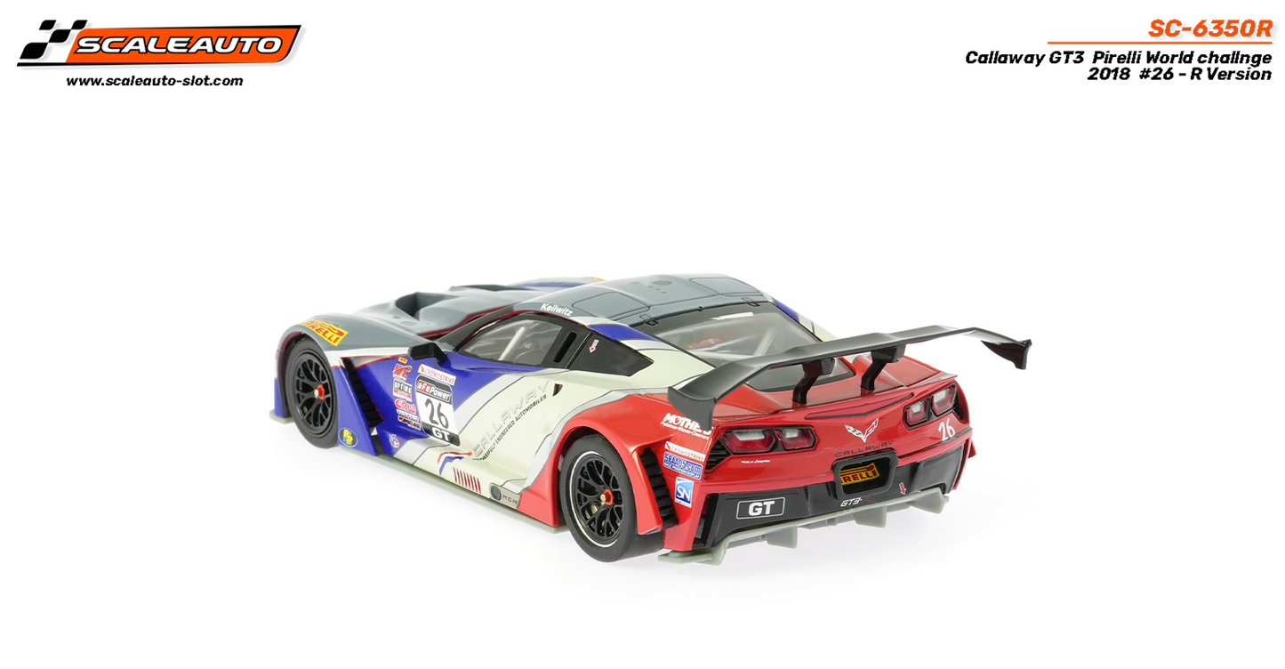 Scaleauto SC-6350R - PRE-ORDER NOW!!! - Corvette Callaway GT3 #26 - '18 PWC - R Series