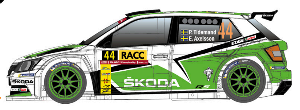 Scaleauto SC-6442R - PRE-ORDER NOW! - Skoda Fabia R5 #44 - '20 RACC Rally Winner  - R4WD Series