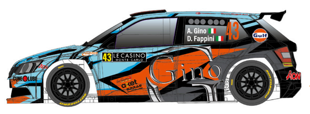 Scaleauto SC-6443R - PRE-ORDER NOW! - Skoda Fabia R5 - Gulf #43 - '20 Montecarlo  - R4WD Series