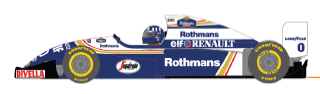 Scaleauto SC-6449 - PRE-ORDER NOW!!! - Formula 90/97 - Williams FW16 #0 Damon Hill - Low Nose