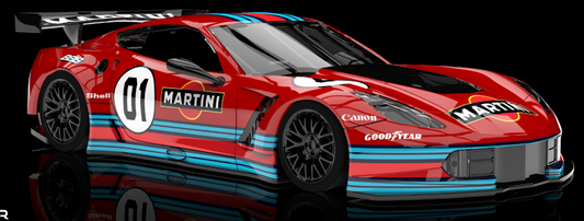 NSR 0436AW - PRE-ORDER NOW! - Corvette C7.R - Martini Livery #1 - Red