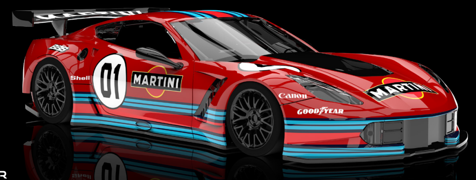 NSR 0436SW - PRE-ORDER NOW! - Corvette C7.R - Martini Livery #1 - Red