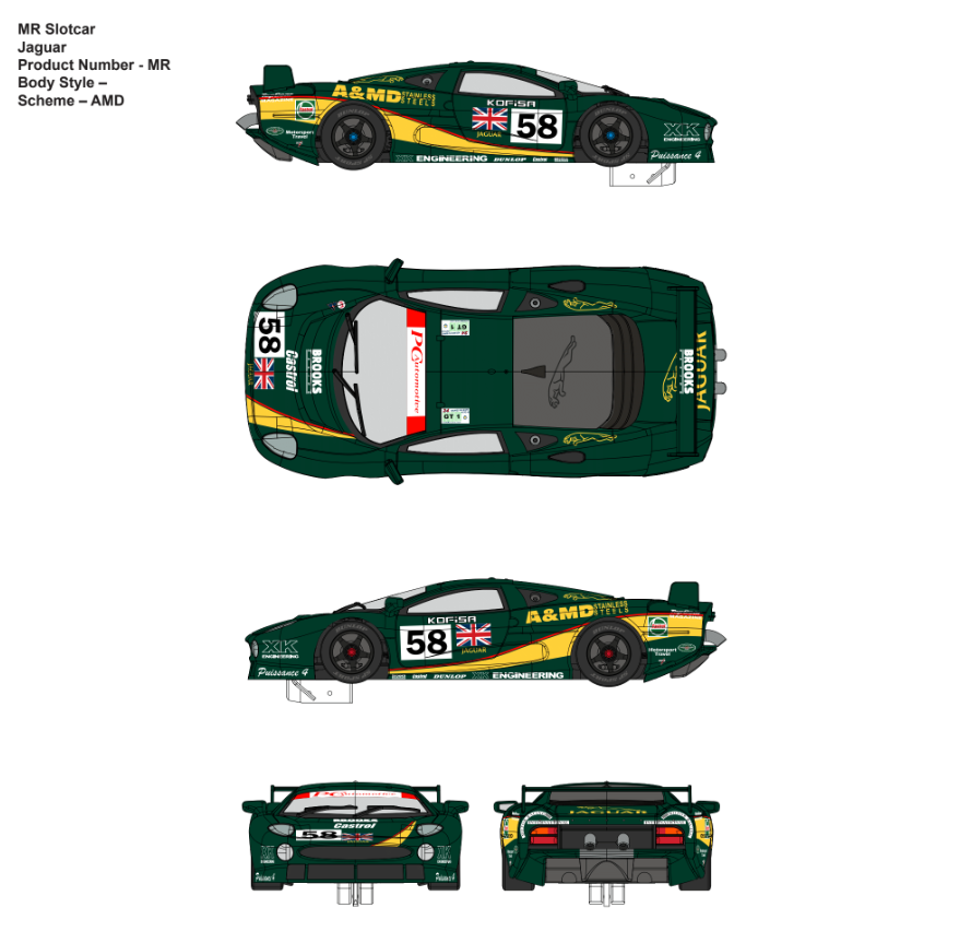 MR Slotcar MR1083 - PRE-ORDER NOW - Jaguar XJ220 C LM #58 AMD&D - '95 Le Mans